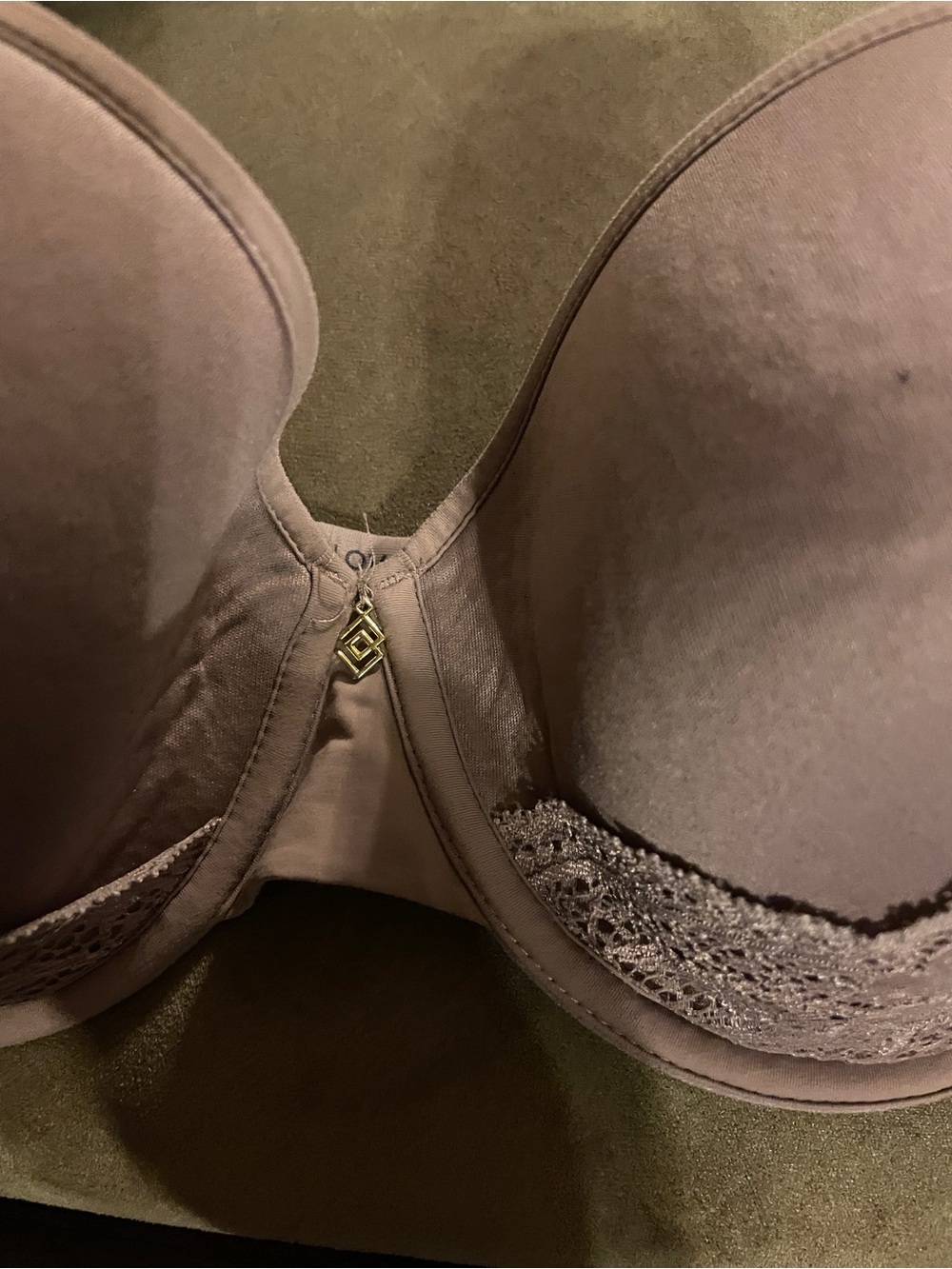 ThirdLove Dusty Mauve Lace-Trim T-Shirt Bra size 36C